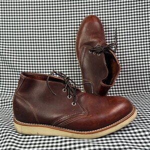 Red Wing Shoes 3141 Work Chukka Men's Chukka Brown Leather White Sole Size 10.5